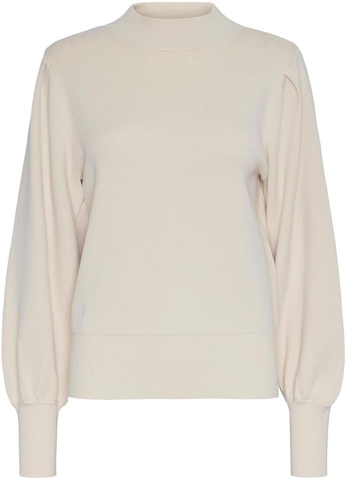YAS Damen Yasfonny Ls Knit S. Noos Pullover XS Birch, XS Birch