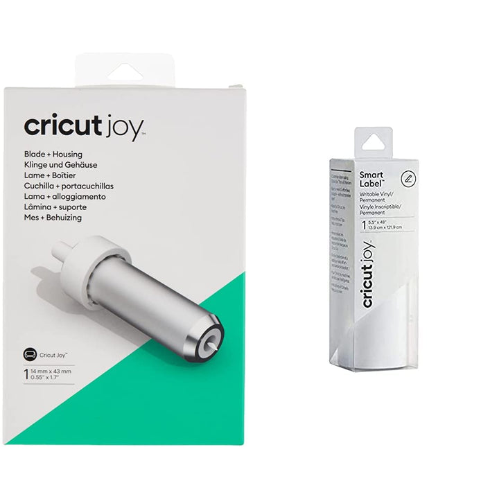 Cricut 2007927 Replacement Blades, Silver, for Joy &amp; Joy Smart Label beschreibbares Vinyl, White Bun