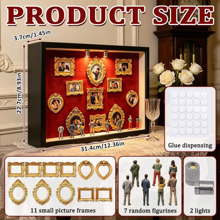 DIY Mini Museum, HOVCEH Mini Bilderrahmen Vintage mit 8 Figuren, Museum of Us, Kreativ DIY Museums S