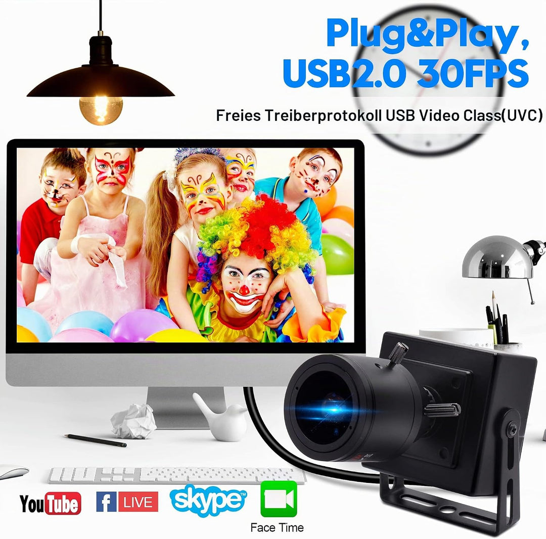 ELP 1080P Optical Zoom Webcam 2,8-12mm Vario Objektiv USB Kamera Full fps Full HD 1080p Webkamera mi