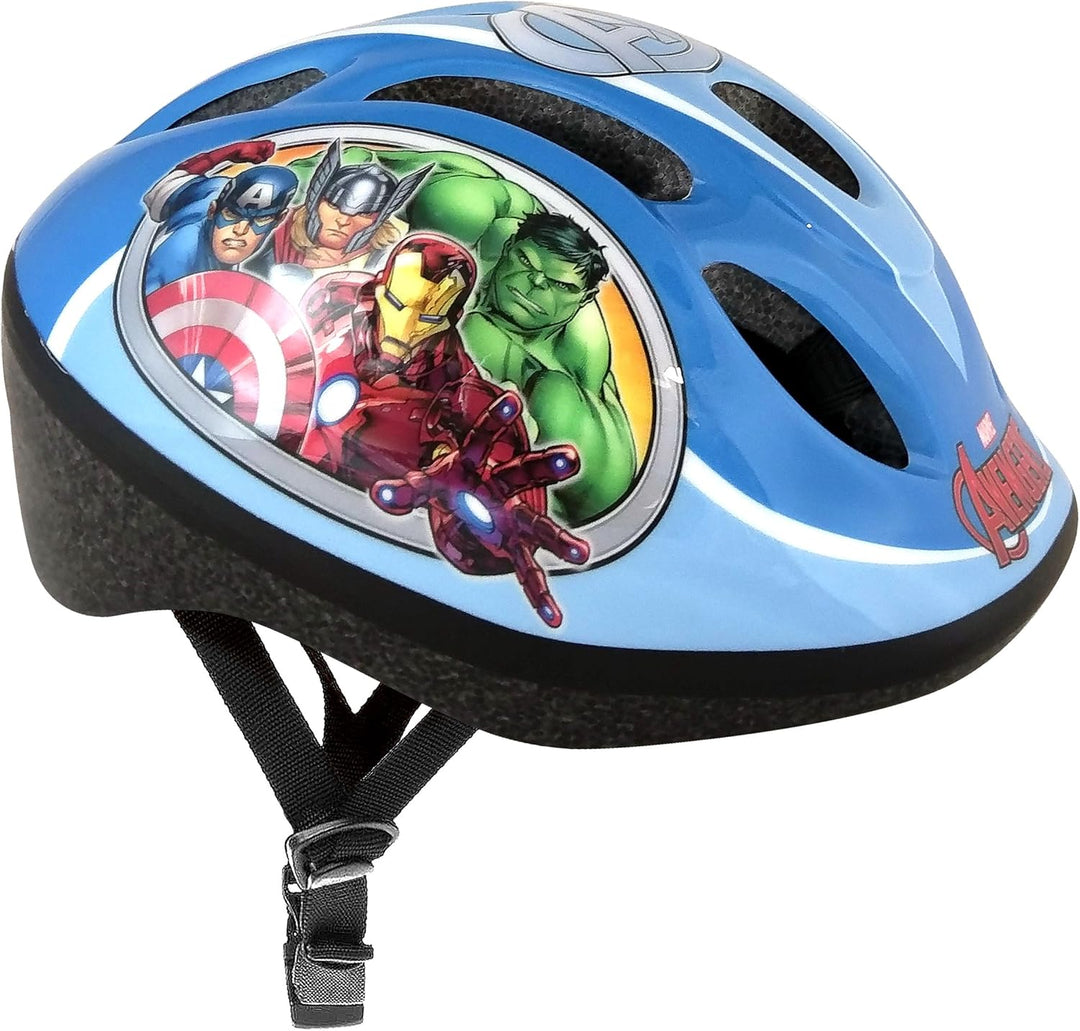 Stamp Jungen Stamp Helmet + Elbow and Knee Pads HELM ELLBOGEN KNIE SCHUTZ AVENGERS, Blau, 52/56 cm E