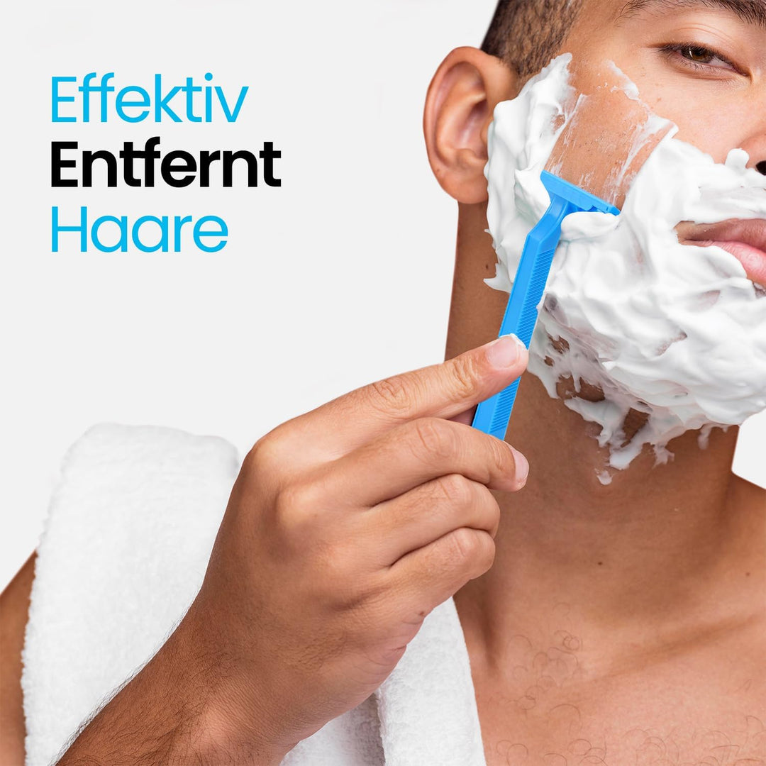 Hygiene100 Einwegrasierer - Vielseitiger und hygienischer Rasierer mit Doppelblatt für den täglichen