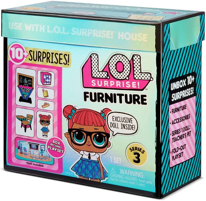 LOL Surprise Sammlerpuppen für Mädchen - Mit 10 Überraschungen & Accessoires - Teacher's Pet - Möbel