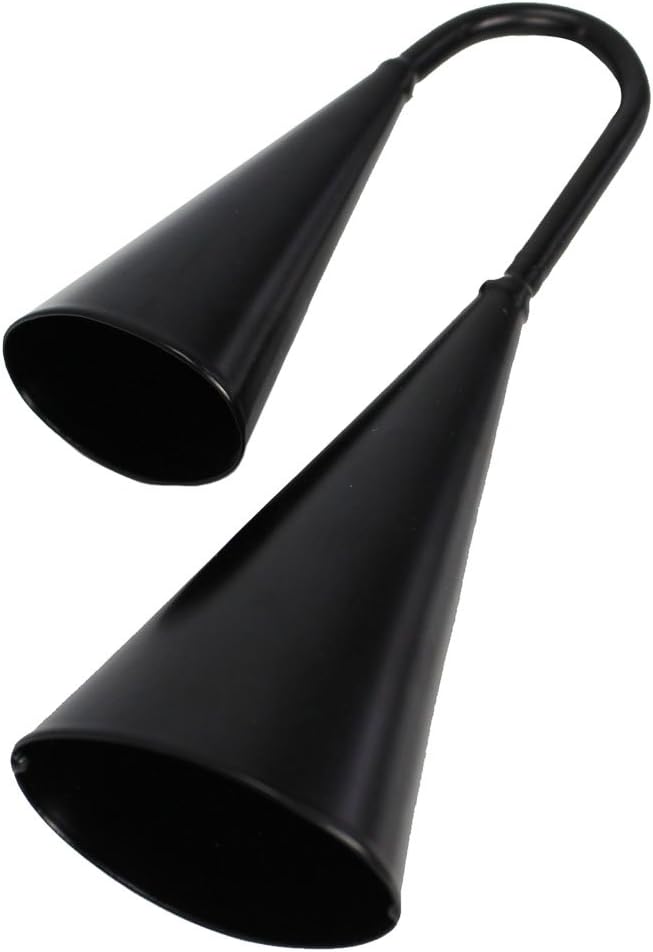Club Salsa F835250 Cabasa, 16,5 cm x 6 cm & A-Star AGG02 Agogo doppel Metall Glocke 16,5 cm x 6 cm B