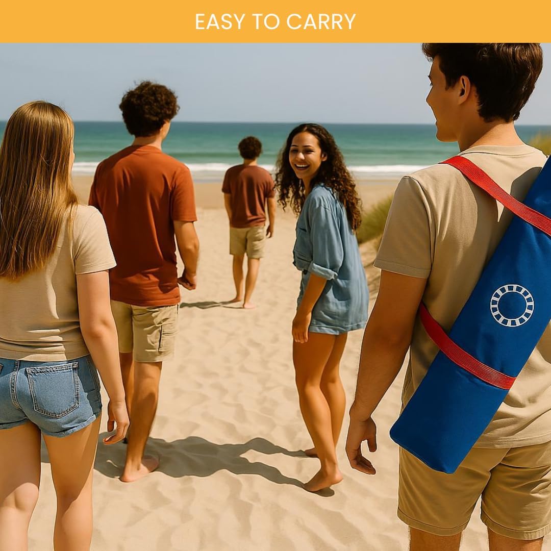 Cornhole Beach Set – 90 x 60 cm – Red Zone – Inkl. 2 x 4 Cornhole-Säcke und Tragetasche