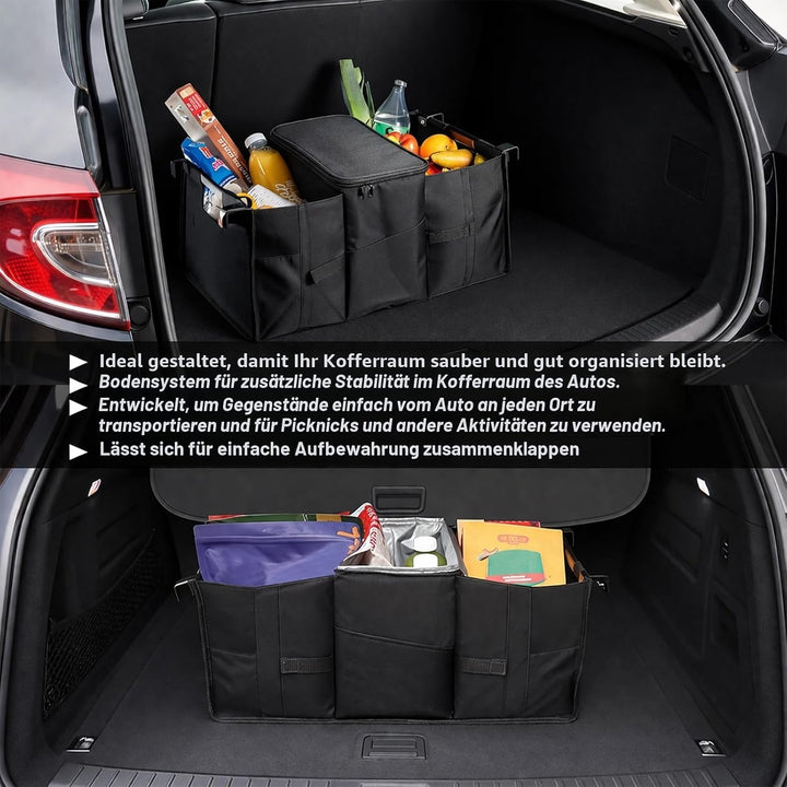 Faltbarer Kofferraum organizer– Mehrzweck-Aufbewahrungsbox für Auto, SUV und LKW – Grosses Fassungsv