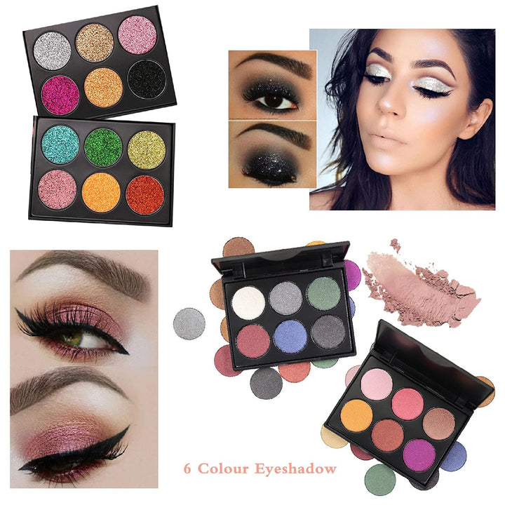 25St Schminkkasten Make-Up Set, Professionelles Kosmetische Schmink Set mit Lidschatten Lippengloss