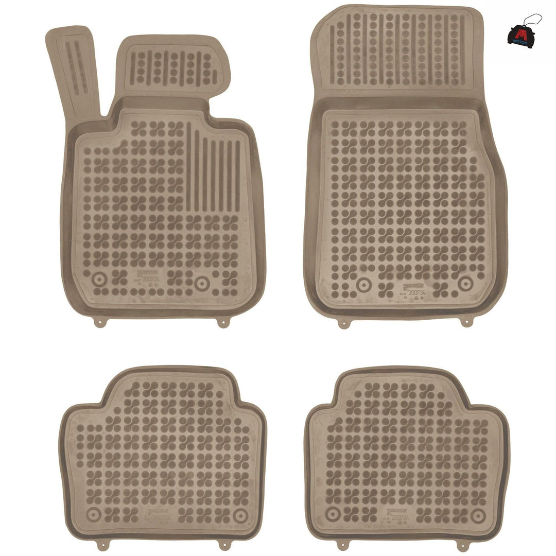 M MOTOS Beige Gummimatten Auto Fussmatte passt für BMW 3er F30 2012-2018 Verbessern Sie Ihren Reisek