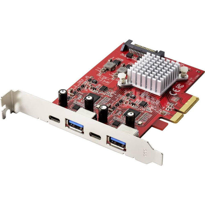 Renkforce RF-4679642 2+2 Port USB 3.2 Gen 2 Controllerkarte USB 3.2 Gen 2, USB-C® PCIe