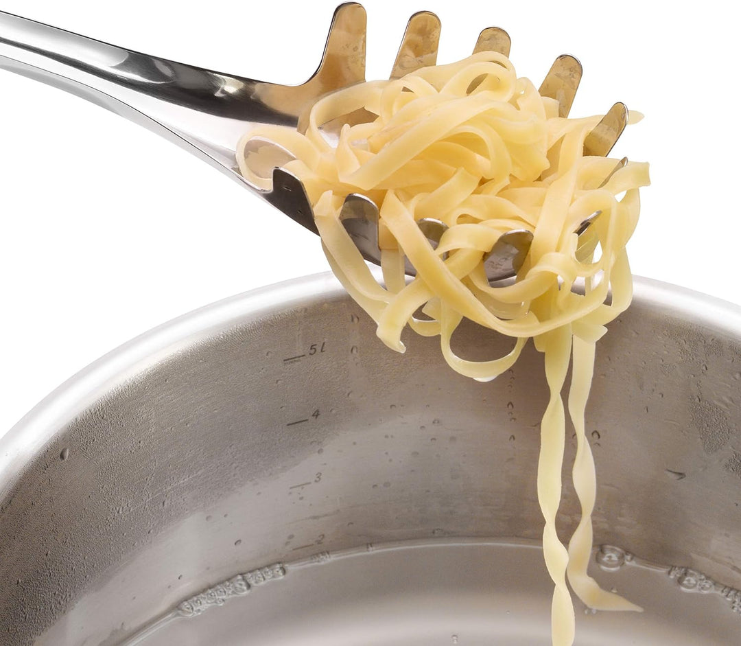 WMF Profi Plus Kochlöffel 32 cm, Cromargan Edelstahl teilmattiert & Profi Plus Spaghettilöffel 32 cm