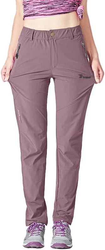 donhobo Damen Outdoor Wanderhose Quick Dry Campinghose Ultraleichter Verschleissfester UV-Schutz Atm