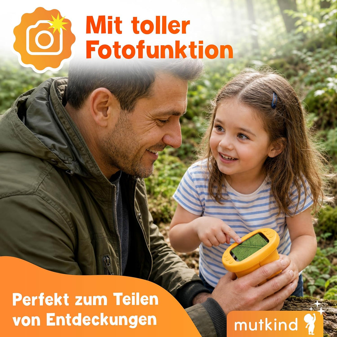 Mutkind® Digitales Mikroskop für Kinder [Mit 1000X Vergrösserung & Fotofunktion] - Tragbares Taschen