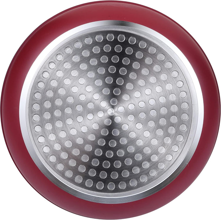 BERGNER Click&amp;Cook Red Edition | Topfset 3- teilig 16, 18 und 20 cm + Abnehmbarer Griff | Gepresstes