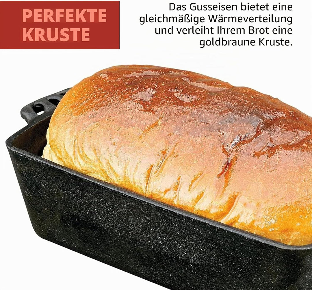 Camp Chef Home Seasoned Brotform aus Gusseisen 1 Schwarz, 1 Schwarz