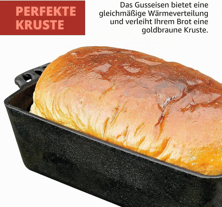 Camp Chef Home Seasoned Brotform aus Gusseisen 1 Schwarz, 1 Schwarz