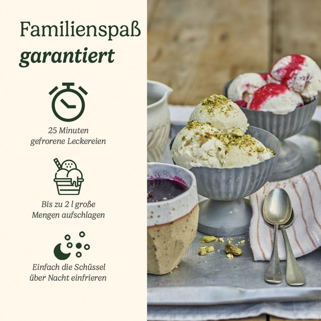 Cuisinart Eismaschine Ice Cream Deluxe, 2 L Fassungsvermögen, Edelstahl, ICE30BCE 1x 2L Uno Cream Si