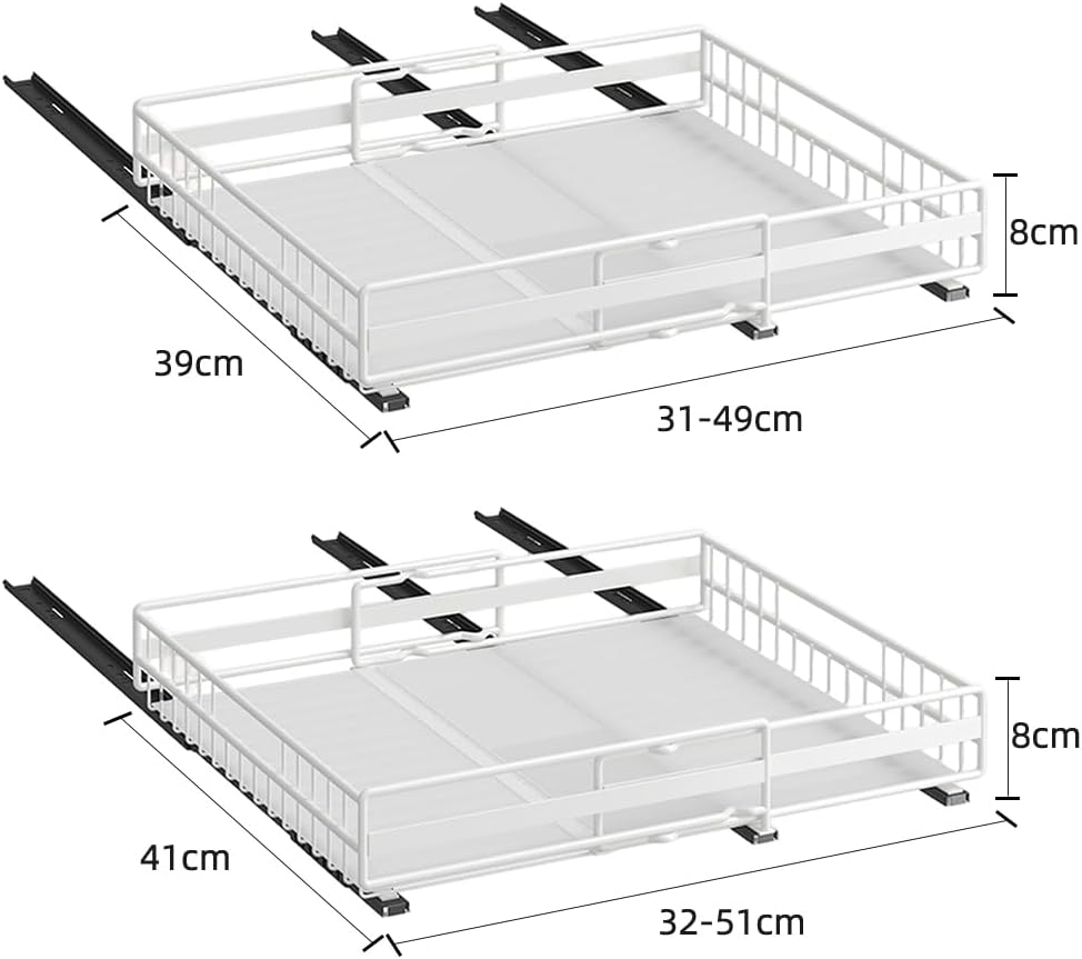 LANTUS Unterregal Aufbewahrungskorb, Hängekorb Regal Unter Schrank Hängekorb Metall Korb Organizer R