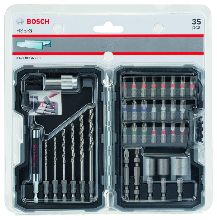 Bosch Professional 35tlg. HSS-G Metall Bohrer und Bit Set Extra Hart (Kreuzschlitz-, Pozidriv-, Hex-