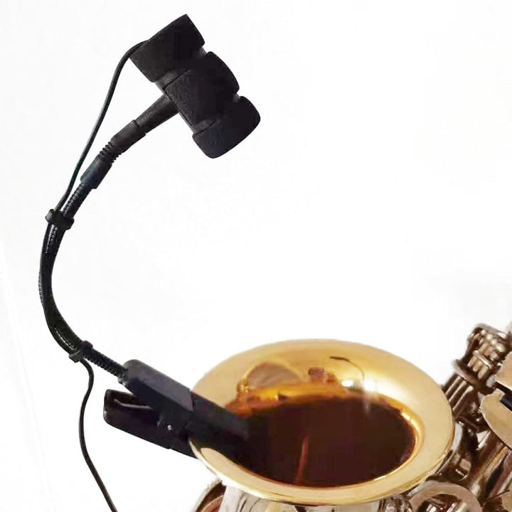 SPORTARC Sax Mikrofon, Tragbares 3 Pin 4 Pin Wired Sax Mikrofon Omnidirektional, Clip On Mikrofon fü