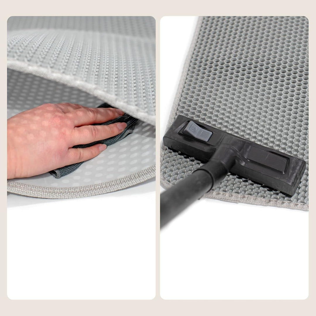 lionto Katzenstreumatte für Katzentoilette mit Anti-Rutsch-Beschichtung, 76x61x1,3 cm, Katzenklomatt