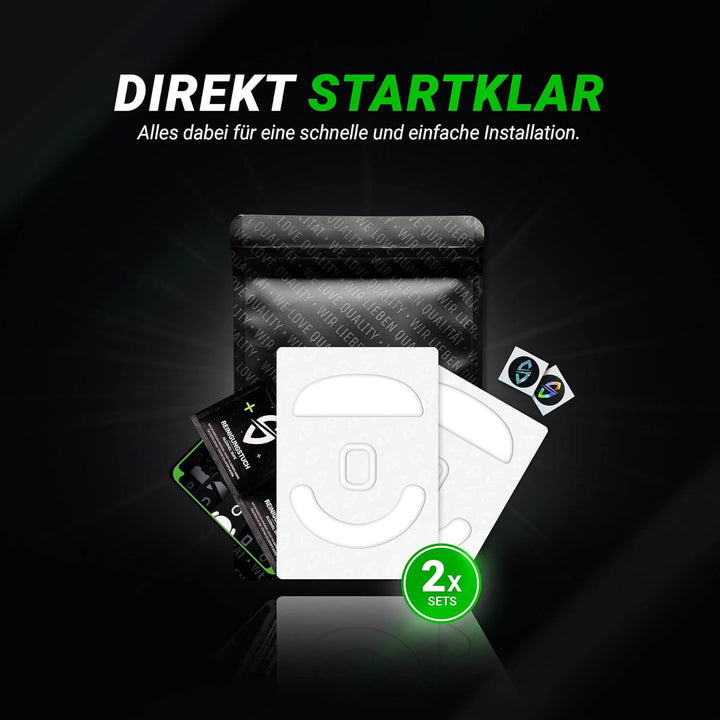 SensoryBoost DPS Glides (2er Set) kompatibel mit Pulsar X2, X2A, X2H, X2V2 - Ultra Schnell, Abgerund