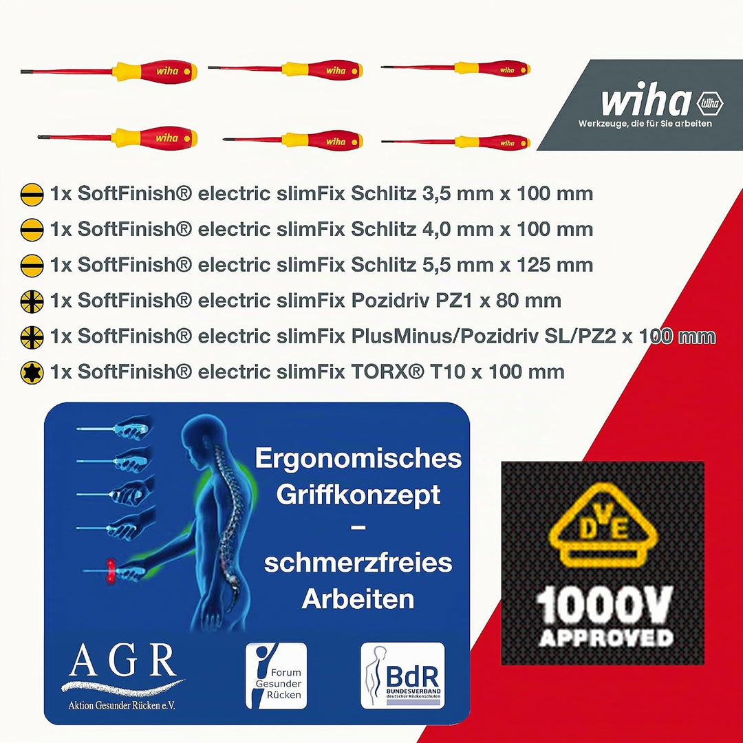 Wiha Werkzeug Set Grundausstattung Elektriker 18 teilig I Gürteltasche I für mobilen Einsatz I VDE W