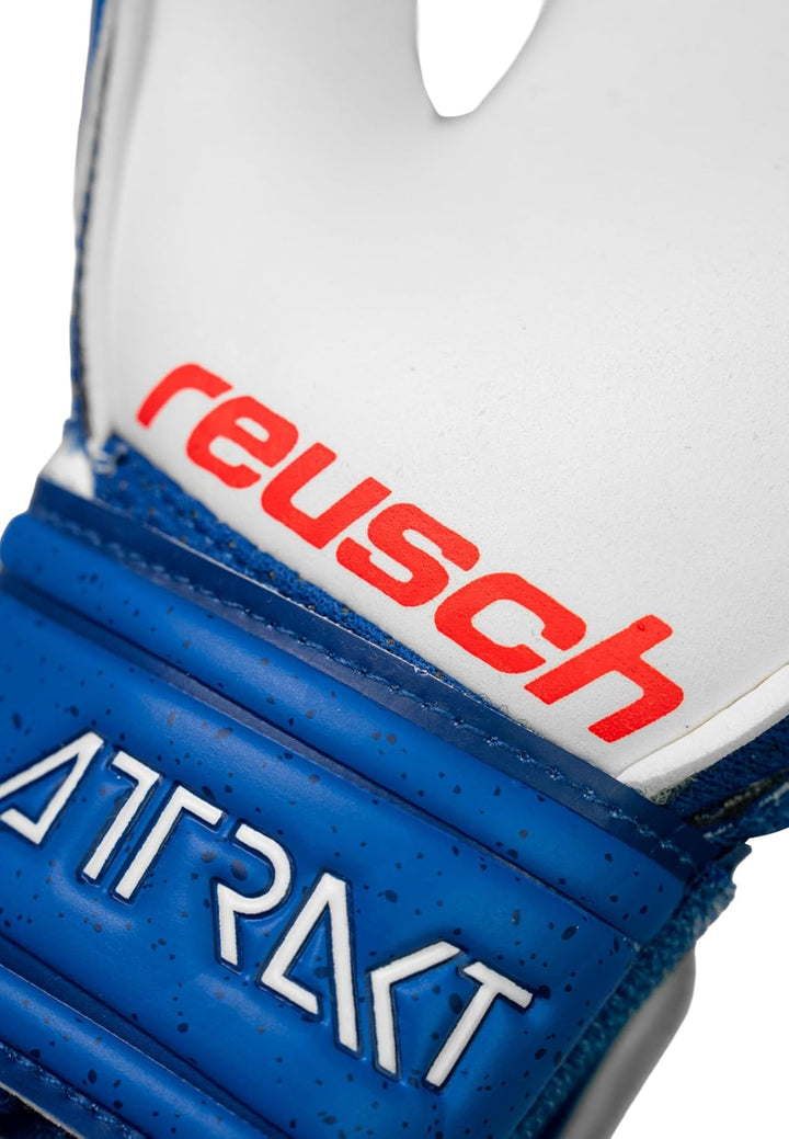 Reusch Unisex Torwarthandschuhe Attrakt Grip Finger Support Junior blau / weiss 5.5, blau / weiss 5.