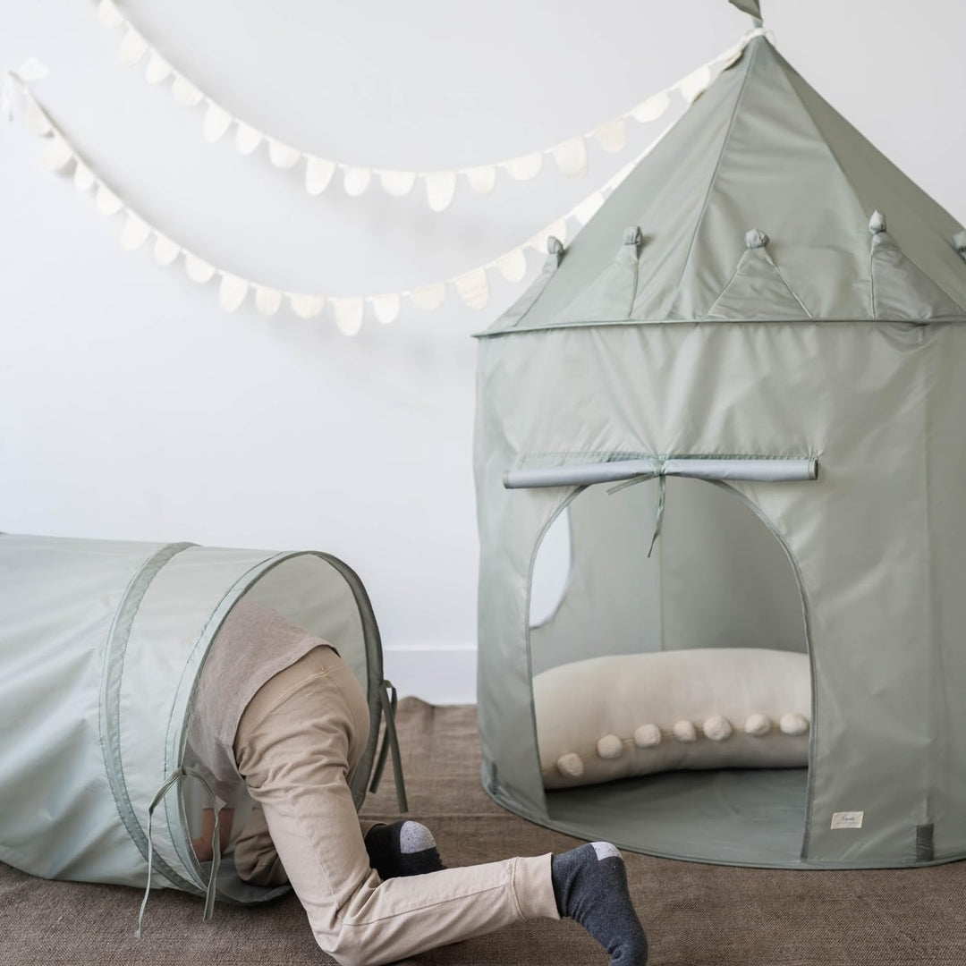 3 Sprouts - Krabbeltunnel für Kinder ab 1 Jahr – Spieltunnel Indoor & Outdoor - Grün, grün