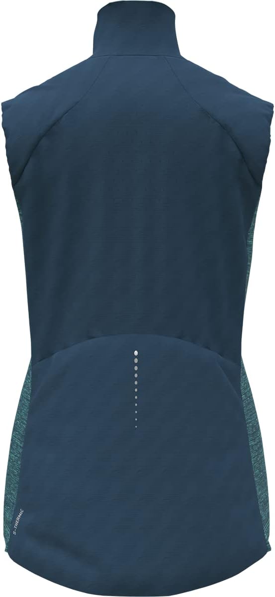 Odlo Damen Vest Run Easy S-thermic Laufweste S blue wing teal, S blue wing teal
