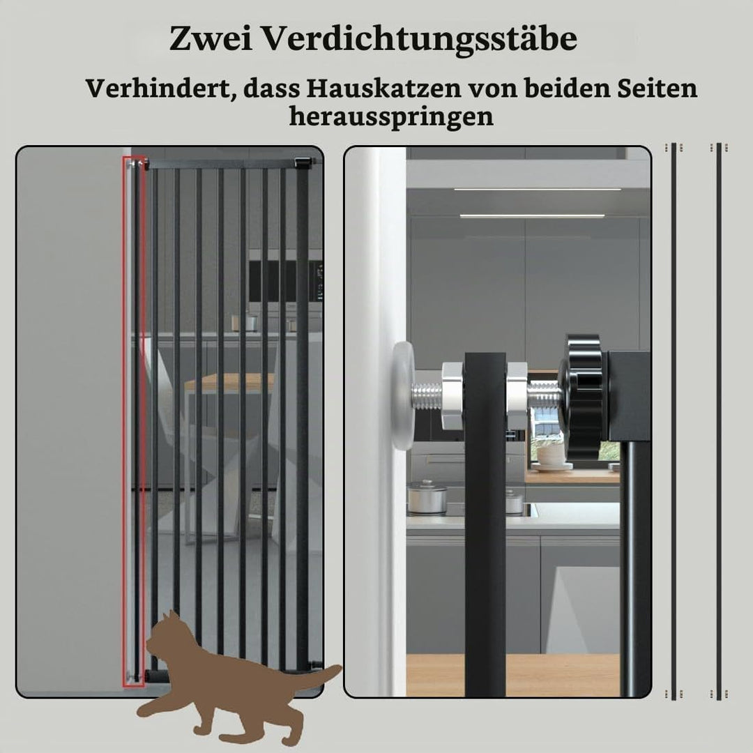 Xifamniy 155 cm Extra hohe Haustiertür, Katzen- und Hundetür Einstellbare Schwellenbreite, 76.5–108