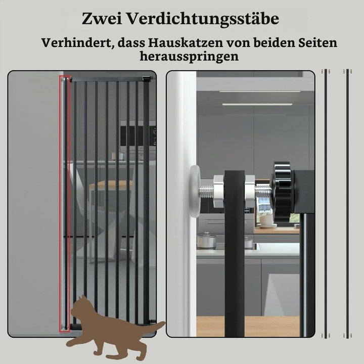 Xifamniy 155 cm Extra hohe Haustiertür, Katzen- und Hundetür Einstellbare Schwellenbreite, 76.5–108