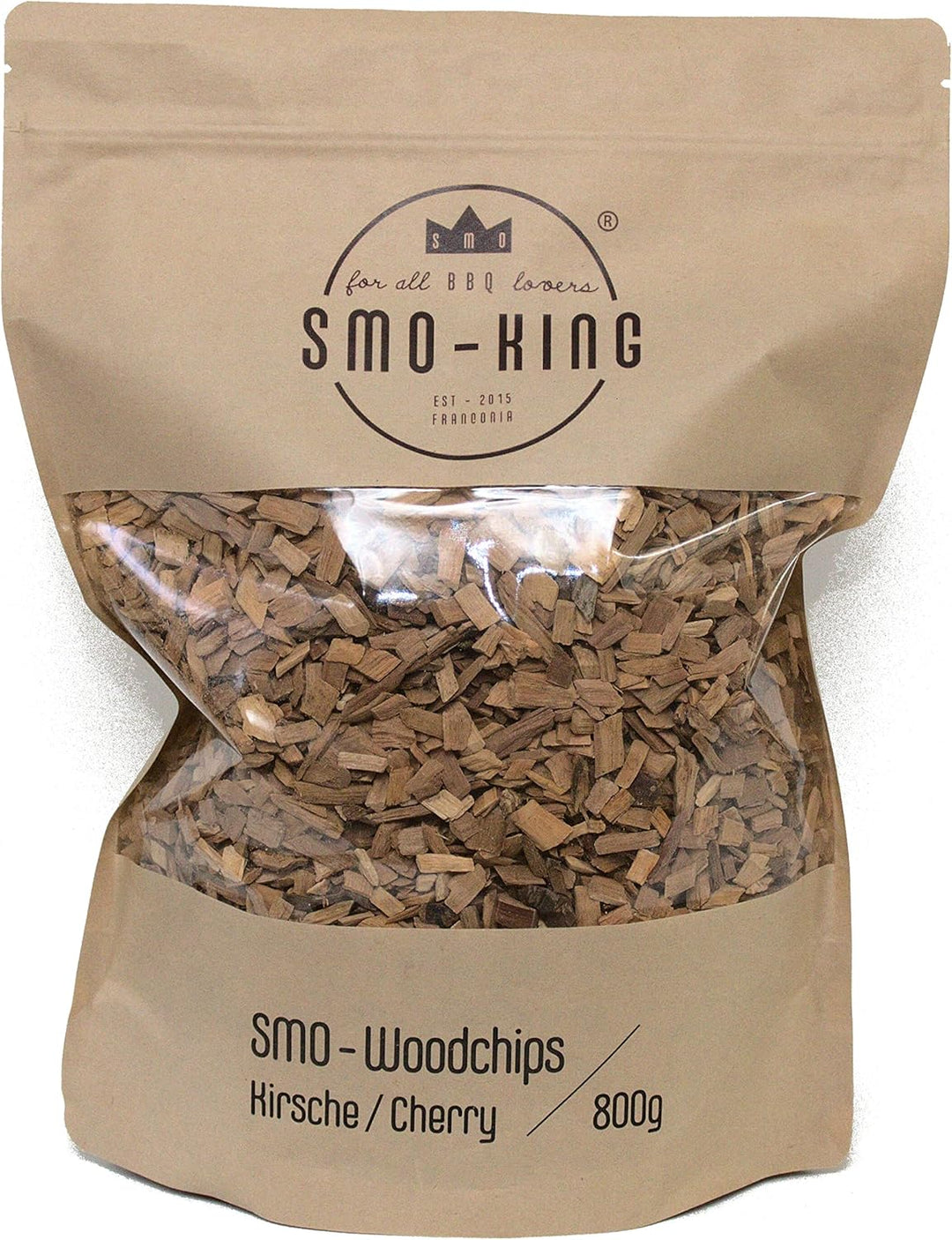 SMO-KING Woodchips BBQ-Bundle | Erle - Hickory - Kirsche - Apfel | Räucherchips, Räucherholz, Räuche