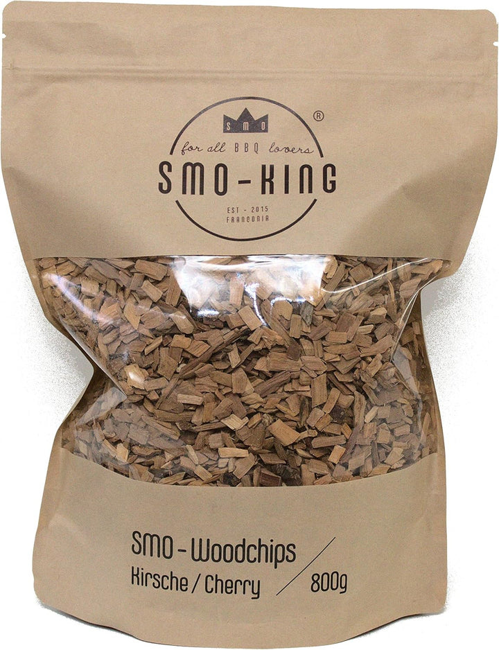 SMO-KING Woodchips BBQ-Bundle | Erle - Hickory - Kirsche - Apfel | Räucherchips, Räucherholz, Räuche