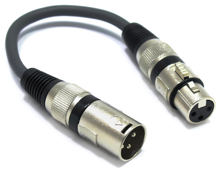 XLR Stecker auf XLR Buchse 15cm Kabel Mikrofon Adpter 3 Polig Männlich auf Weiblich XLR Female 1x XL