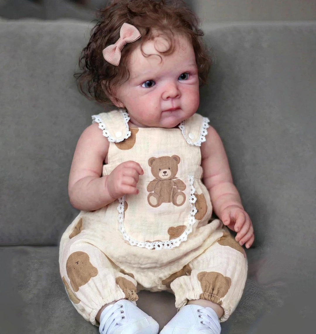 Zero pam Reborn Baby Mädchen, 48CM Reborn Baby Vollsilikon Lebensecht, Reborn Puppen Lebensecht, Leb