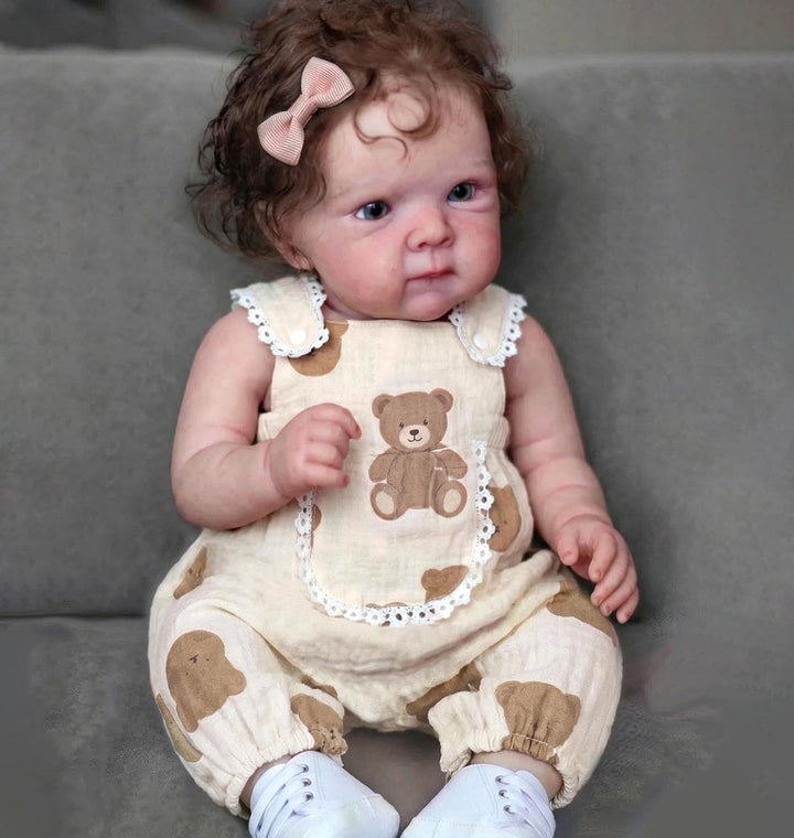 Zero pam Reborn Baby Mädchen, 48CM Reborn Baby Vollsilikon Lebensecht, Reborn Puppen Lebensecht, Leb