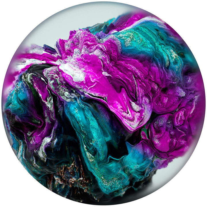 Startonight Bild auf Acrylglas - Globus Lila Blau Rundes Dekor - Abstrakte Modernes Acrylglasbild -