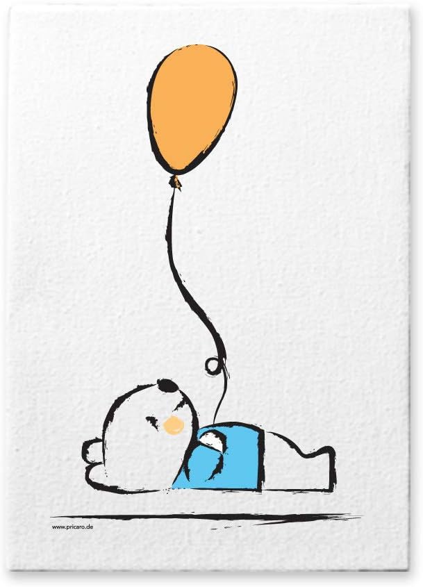 PRICARO Leinwand Baby-Boy, 30 x 40 cm, 3er Set