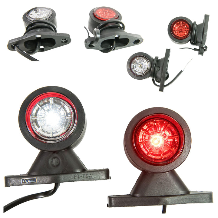 2 x LED Gummi Begrenzungsleuchte Seitenleuchte 12V 24V mit E-Prüfzeichen Positionsleuchte Auto LKW P