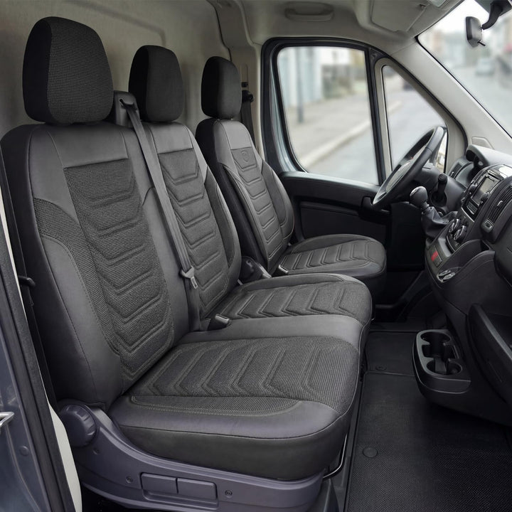 Autositzbezüge Universal 2+1 für FIAT Ducato, Peugeot Boxer, Citroen Jumper (2014-2024) – Vordersitz