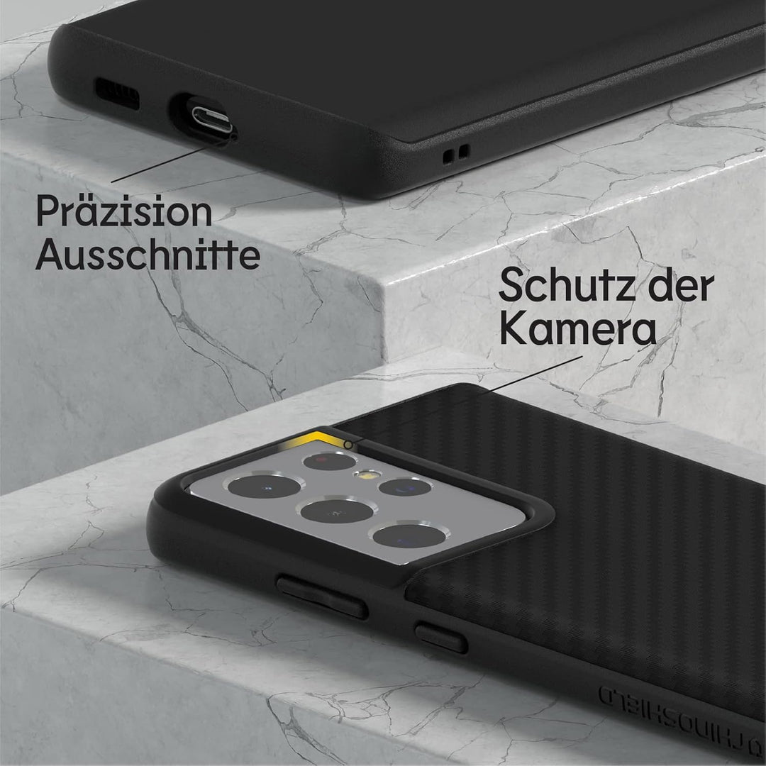 RhinoShield Case kompatibel mit [Samsung Galaxy S21 Ultra] | SolidSuit - Stossdämpfende & schlanke S