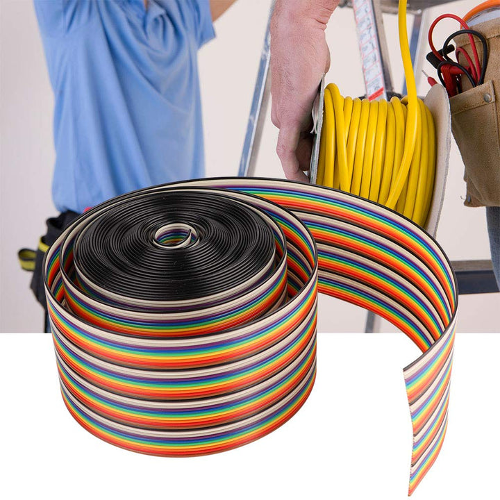 1,27 mm Rainbow Color Flachbandkabel, Abstand Pitch Kabel 40 P Flachbandkabel Drahtbreite 5,08 cm(5m