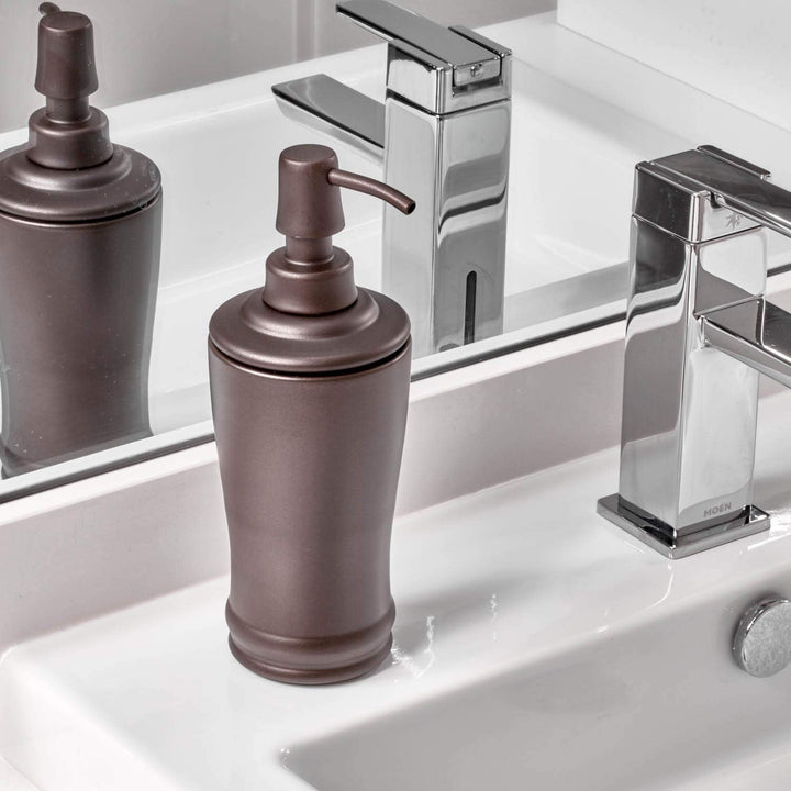 iDesign The Olivia Collection Seifenspender aus Metall, hoch, Schaumstoff, Bronze, 8 Oz Bronze Seife
