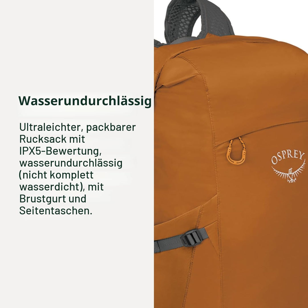 Osprey Europe Ultralight Dry Pack 20 Backpack Schwarz, Schwarz