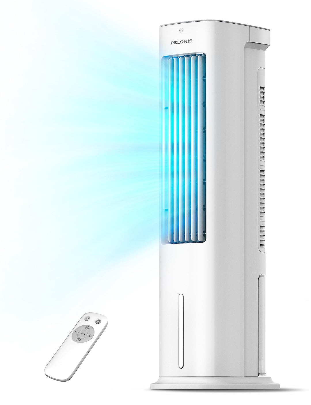 Pelonis Luftkühler, Ventilator und Luftbefeuchter mit 60° Oszillation, Klimagerät Luftreiniger mit F