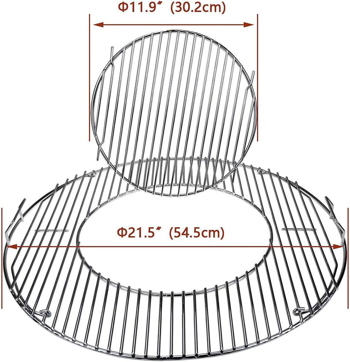 GFTIME Holzkohlegrill Ersatzteilset mit Rotor für Weber 57cm One-Touch, Master-Touch und Bar-B-Kettl