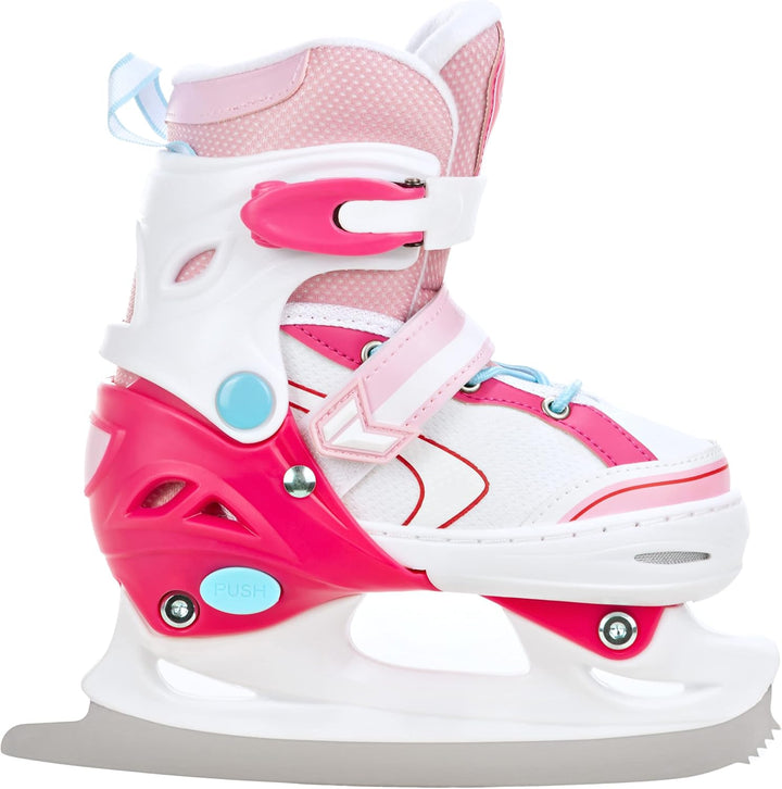 RAVEN 2in1 Kinder Schlittschuhe/Inline Skates Lia/Loret verstellbar mit LED Leuchtrad (Raven Lia Pin