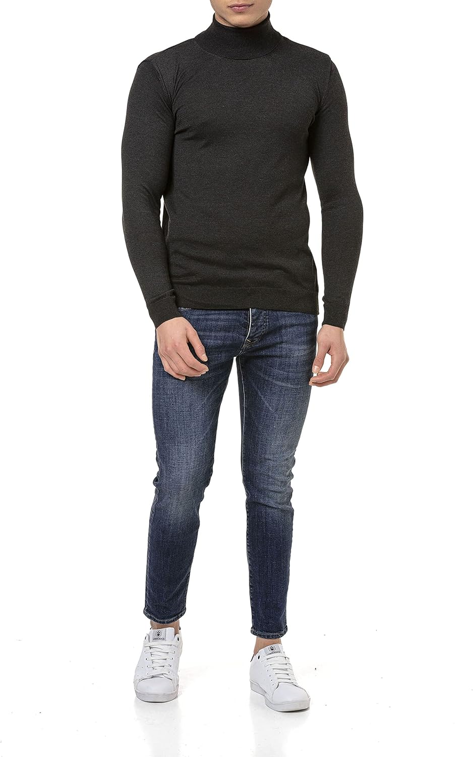 Redbridge Pullover Herren Rollkragenpullover L Dunkelgrau, L Dunkelgrau
