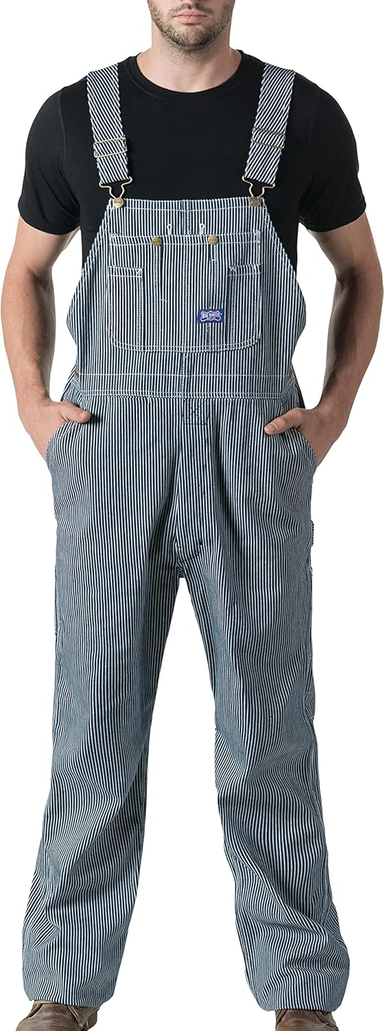 Walls Herren Big Smith Stripe Latzhose Overalls, Hickory-Streifen, 46W / 30L, 46W / 30L Hickory-stre