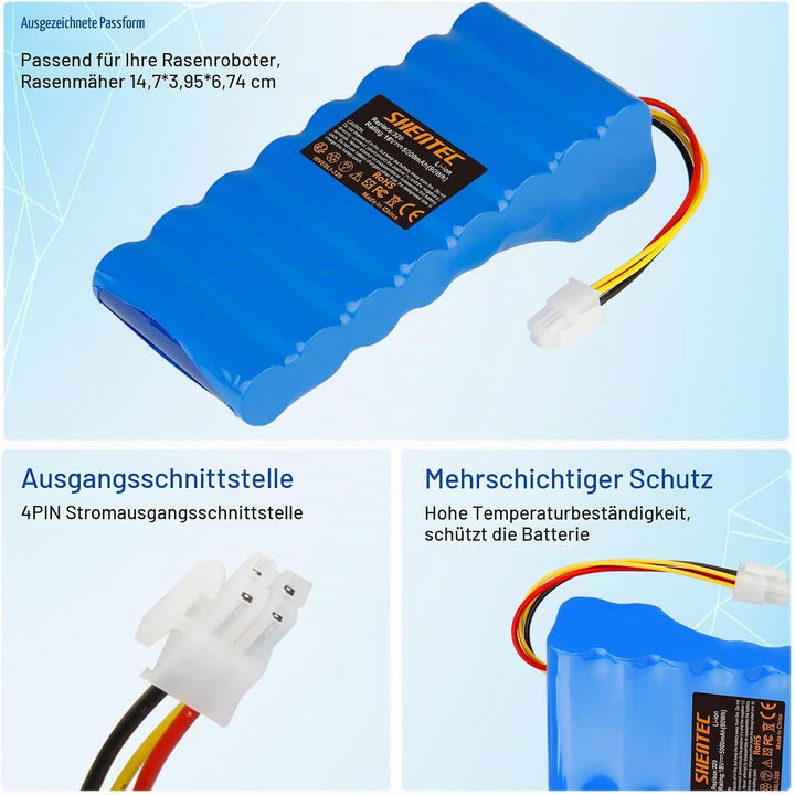 18V 5000mAh Li-Ion Akku für Husqvarna Akku Automower 320/430X/440/450X/520/550 – Ersatz für Original